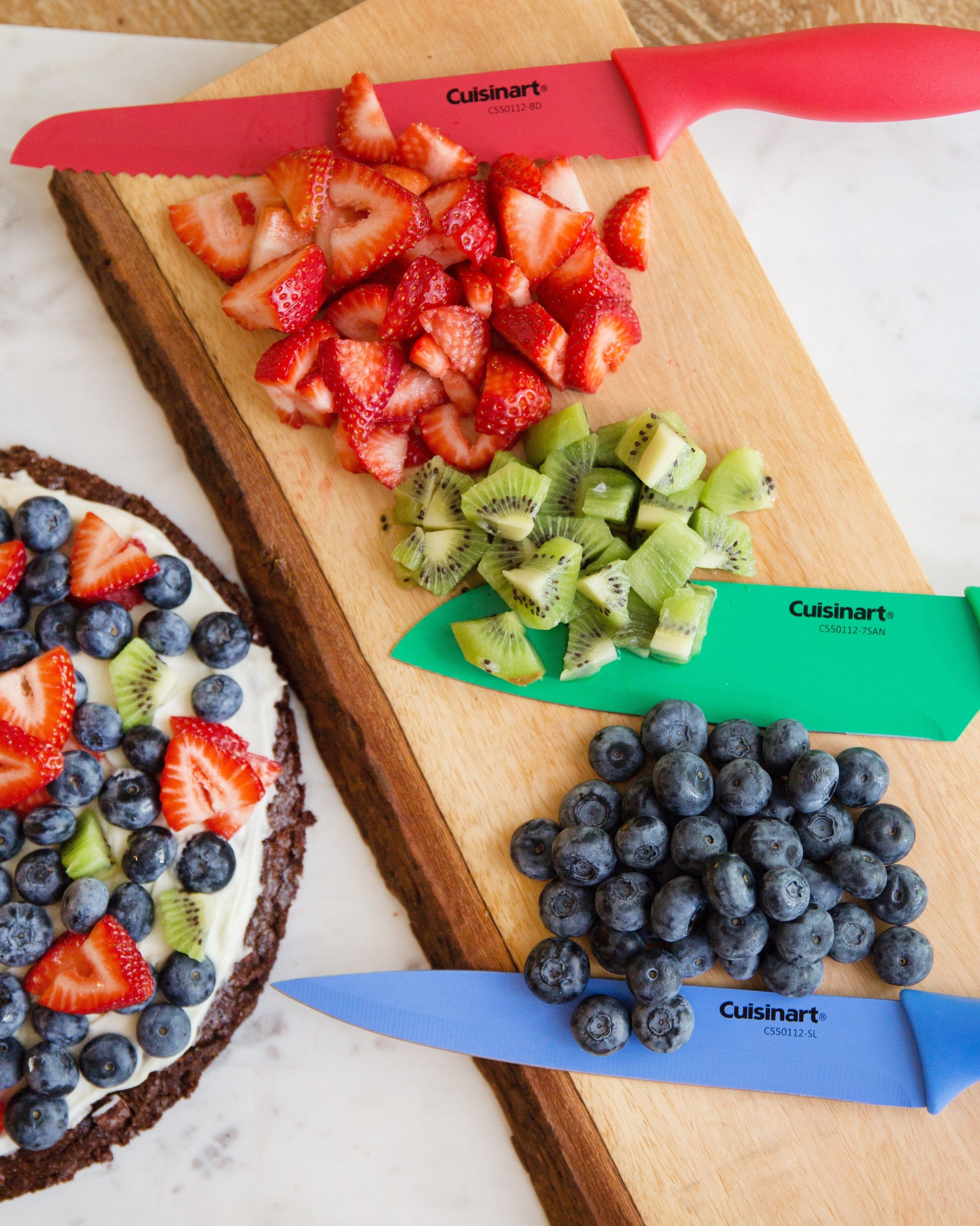 Cuisinart 12 Piece Nonstick Color Knife Set with Blade Guards, Multicolor