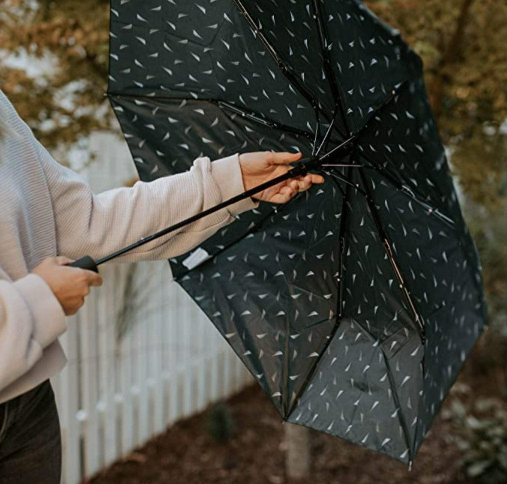 Nautica Tossed J class Umbrella, Black