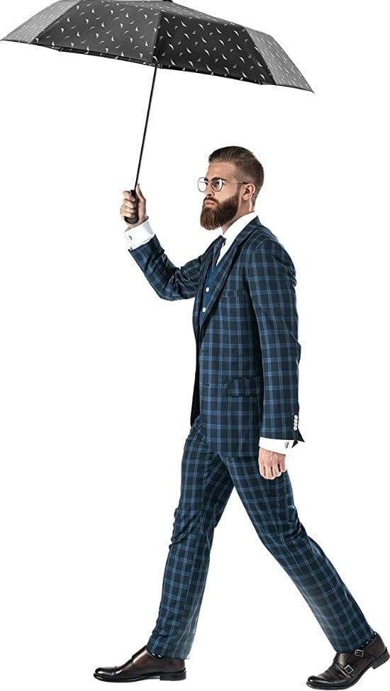 Nautica Tossed J class Umbrella, Black