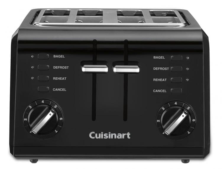 Cuisinart 4 Slice Compact Plastic Toaster, Black