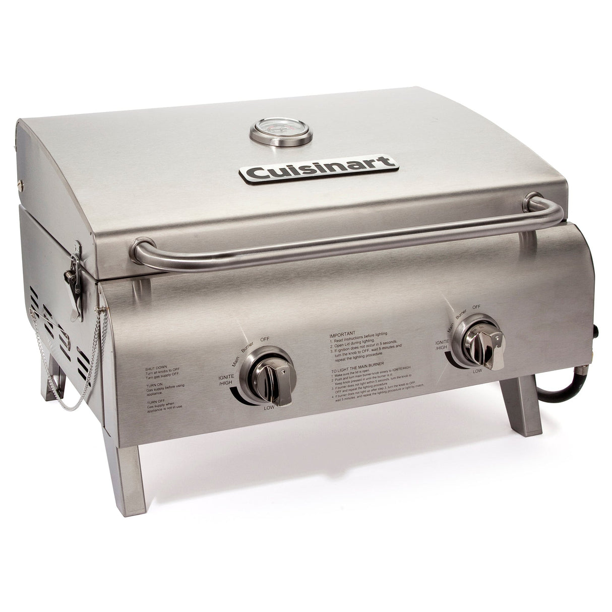 Cuisinart Chef's Style Stainless Steel Tabletop Portable Gas Grill