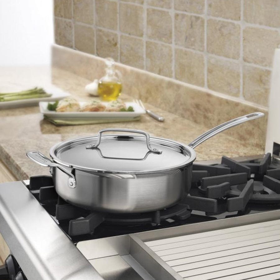 Cuisinart MultiClad Pro Triple Ply Stainless Cookware 3.5 Quart Sauté Pan, Silver