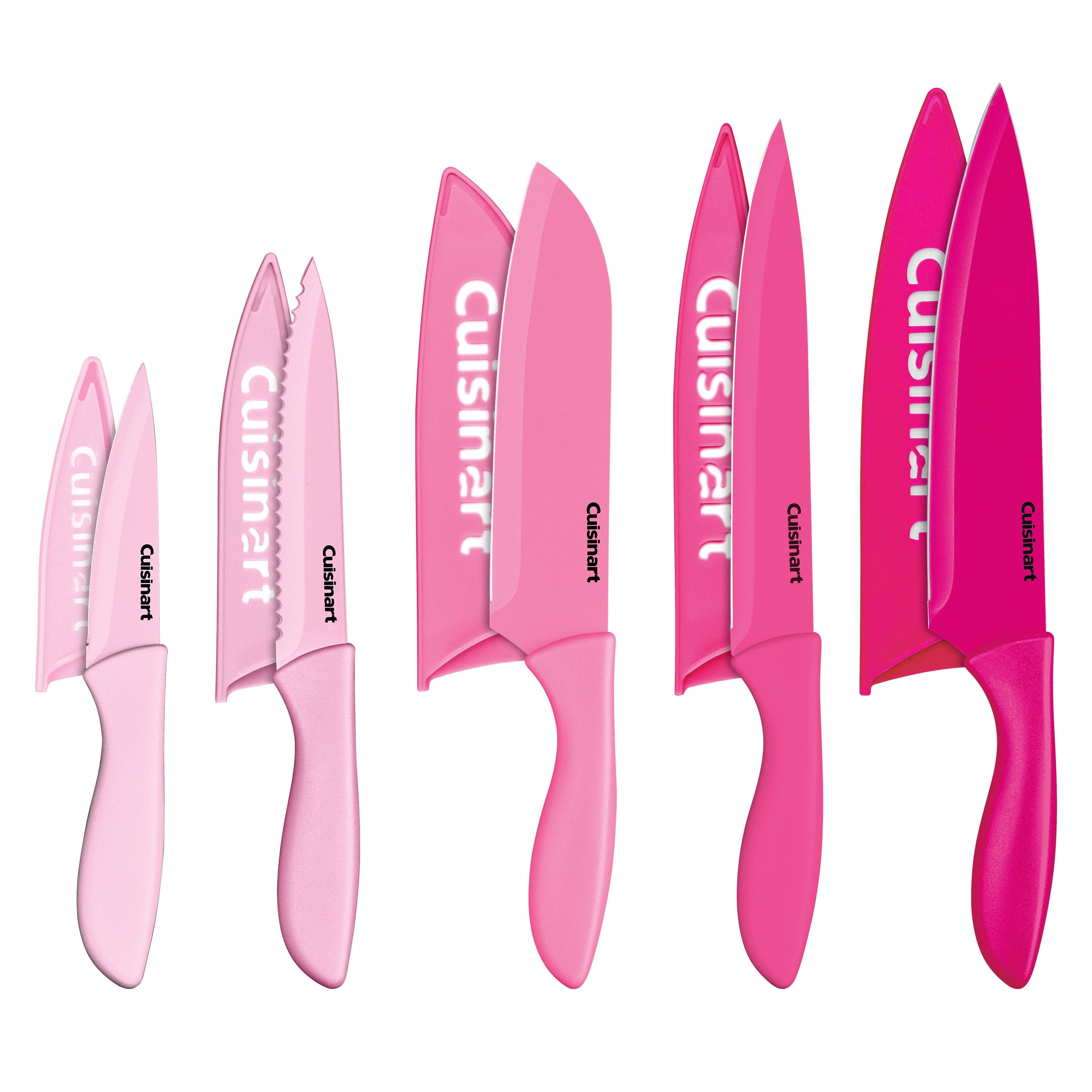 Cuisinart Advantage 10pc Ceramic Coated Knife Set, Pink