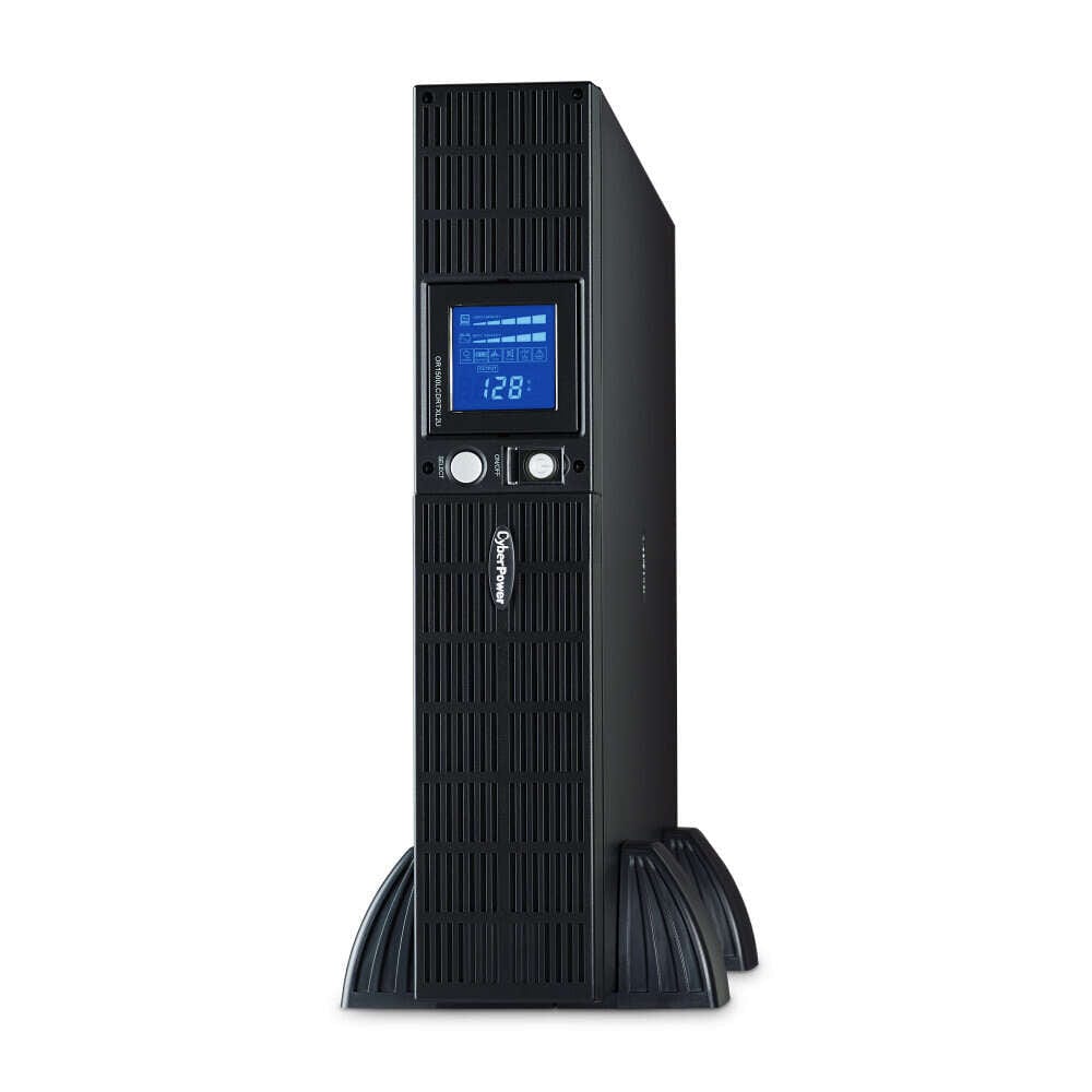 CyberPower Smart App LCD UPS System, 1500VA/1125W, 8 Outlets, AVR, 2U Rack/Tower, Black - Certified Refurbished