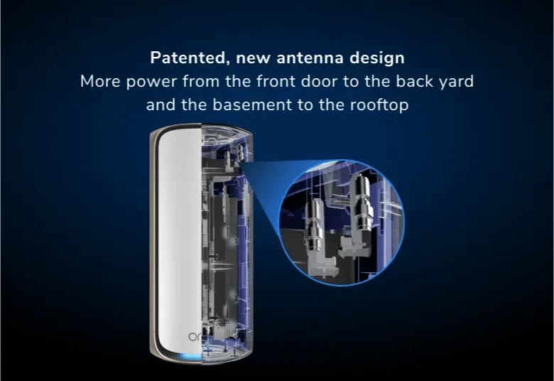 Netgear Orbi 970 Quad-Band WiFi 7 Mesh System, 27Gbps, 10000 sq.ft. Coverage, 200 Devices, Router + 2 Satellites - Certified Refurbished