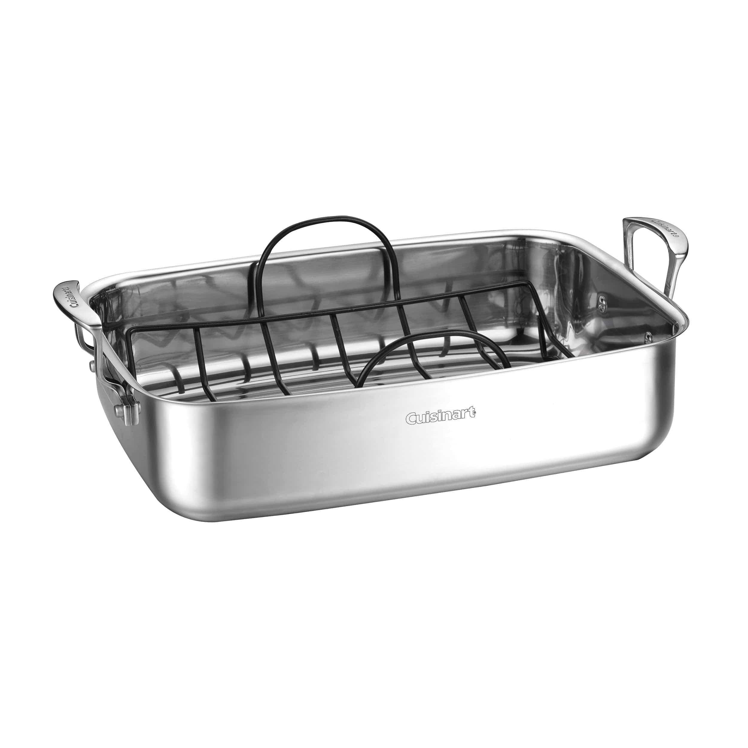 Cuisinart 15" Stainless Steel Roaster with Non-Stick Rack, Silver