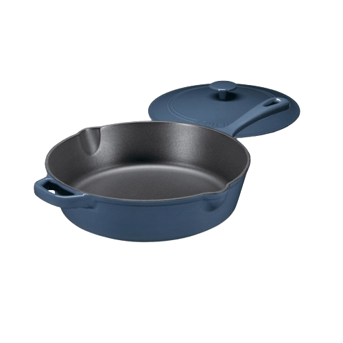 Cuisinart Chef’s Classic™ Enameled Cast Iron Cookware 12" (4.25 Quart) Chicken Fryer, Blue