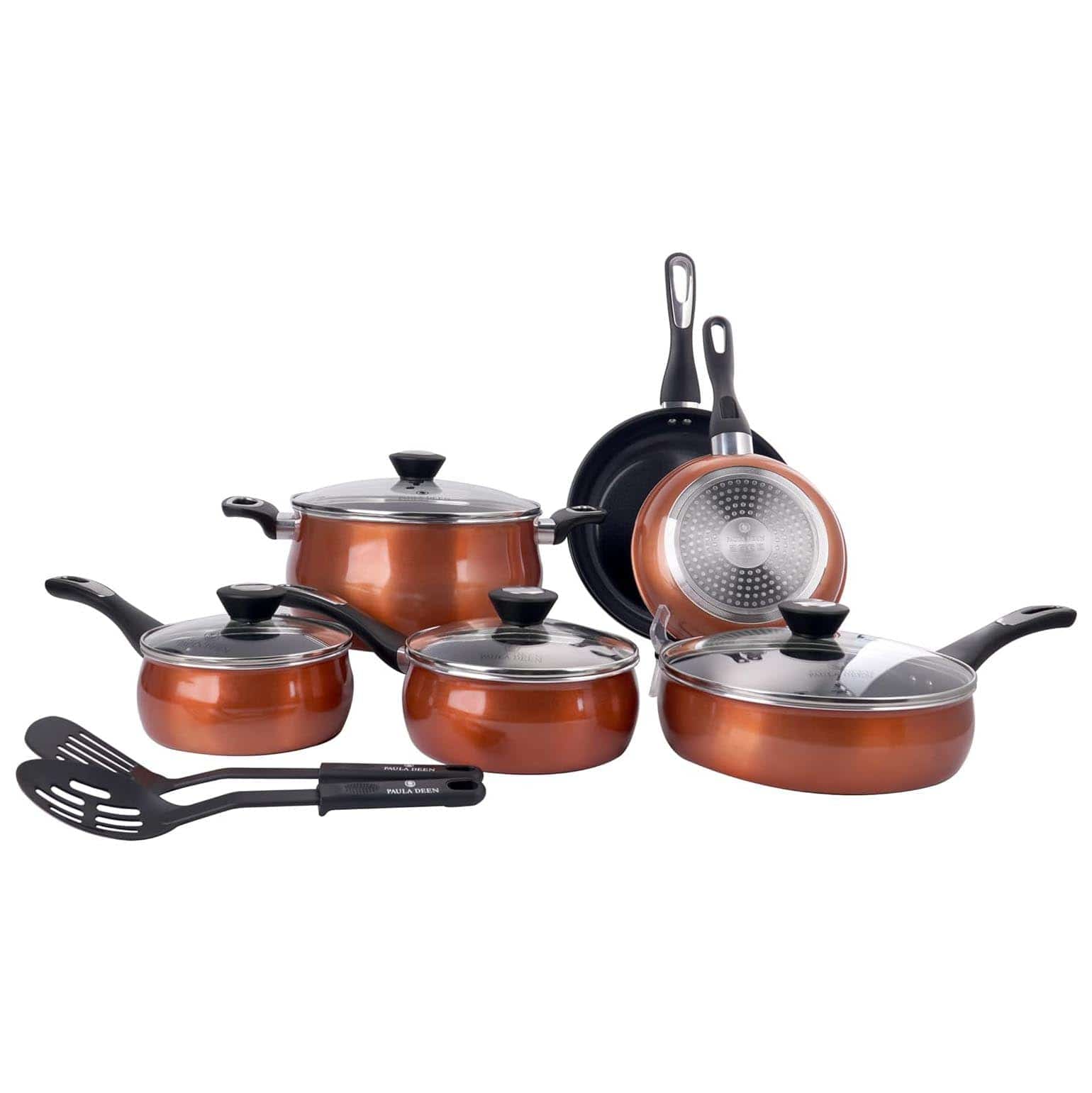Paula Deen 12 Piece Cookware Set Copper