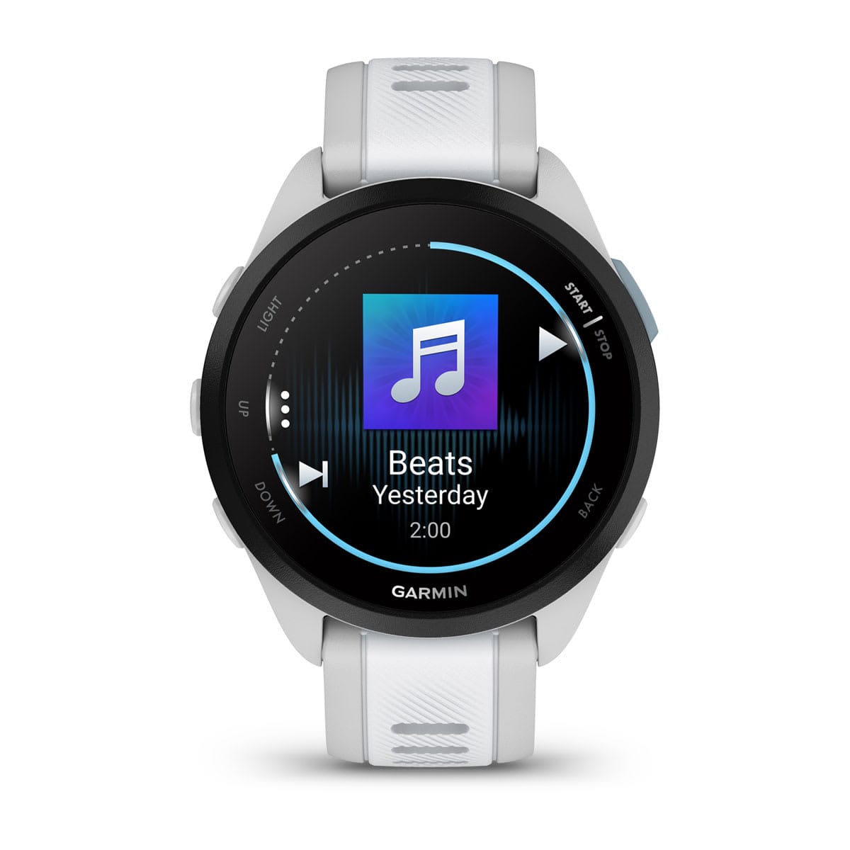 Garmin Forerunner 165 Music Running Smartwatch, GPS, WiFi, Mist Gray/Whitestone - Certified Refurbished