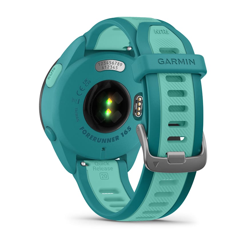 Garmin Forerunner 165 Music Running Smartwatch, GPS, WiFi, Turquoise/Aqua - Certified Refurbished