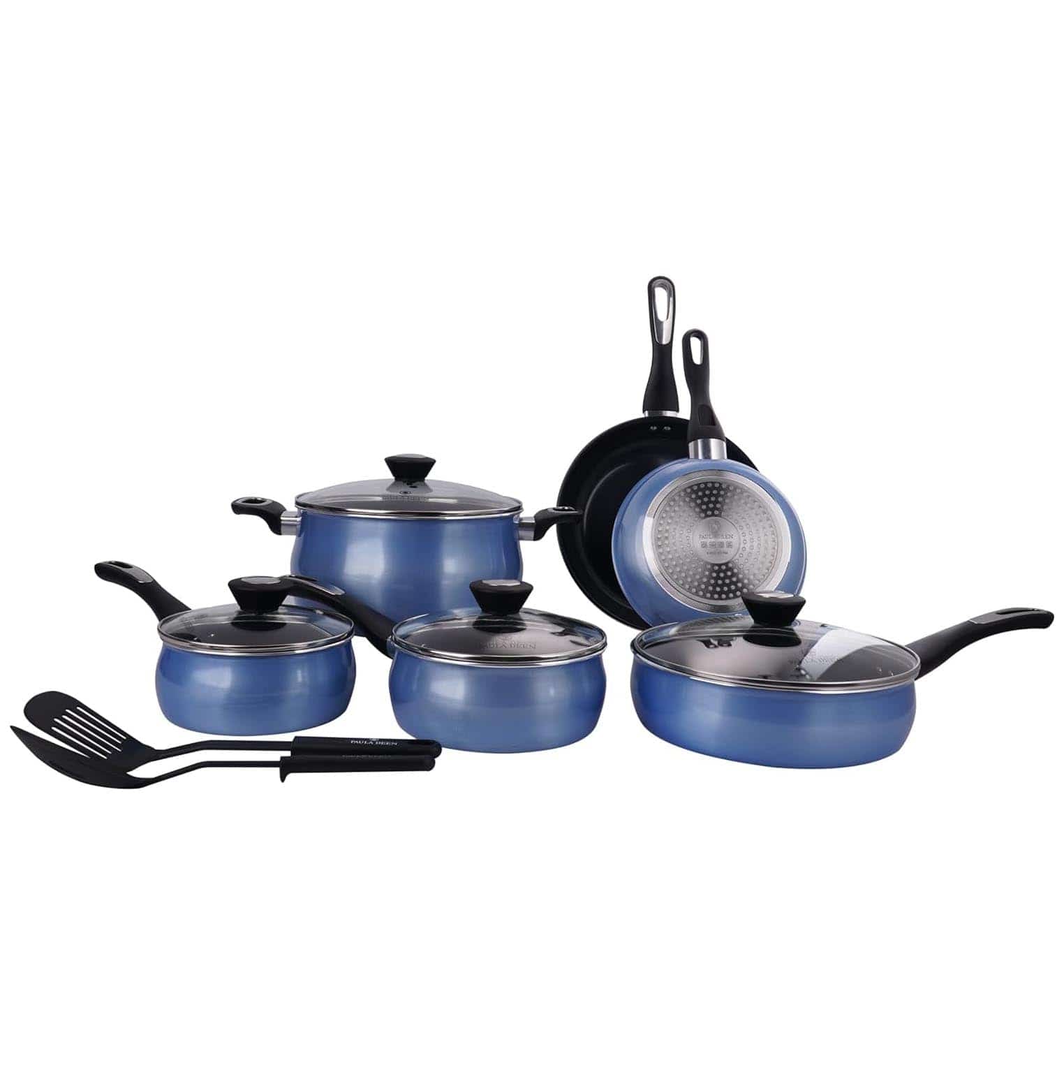 Paula Deen 12 Piece Cookware Set Sky Blue