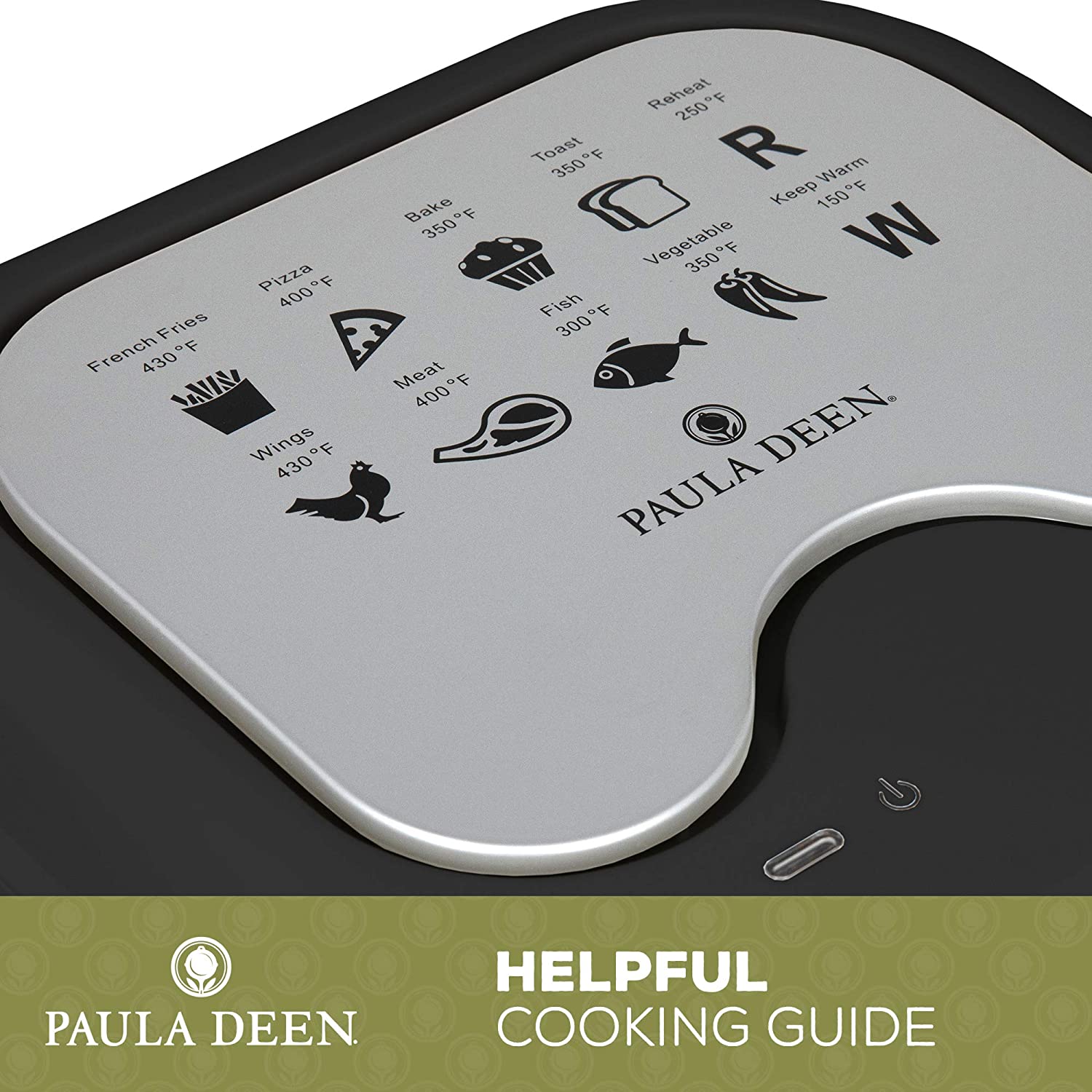 Paula Deen 8.5QT 1700 Watt Large Air Fryer Rapid Air Circulation System Black