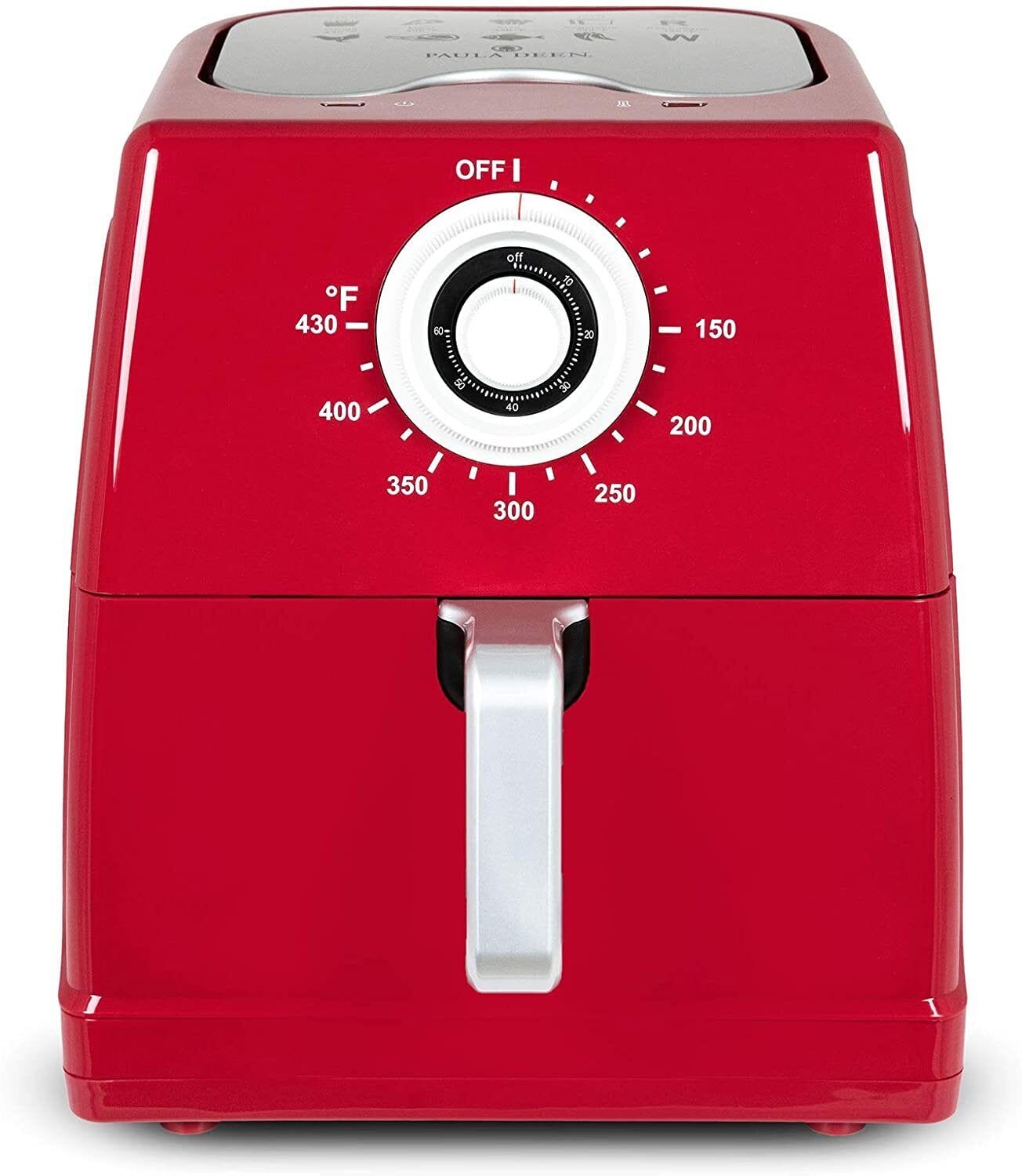 Paula Deen 8.5QT 1700 Watt Large Air Fryer, Rapid Air Circulation System, Red