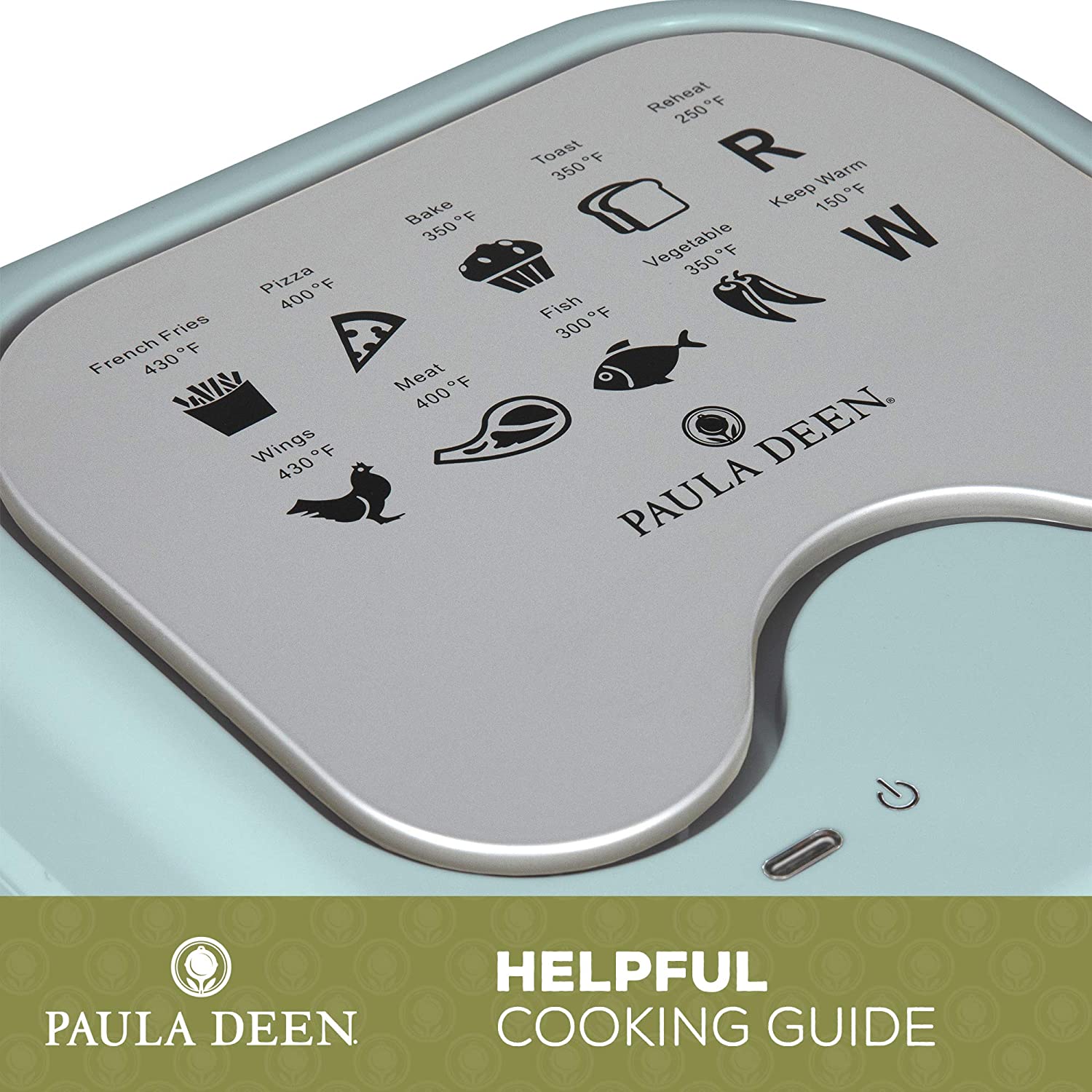 Paula Deen 8.5QT 1700 Watt Large Air Fryer, Rapid Air Circulation System, Sea Glass