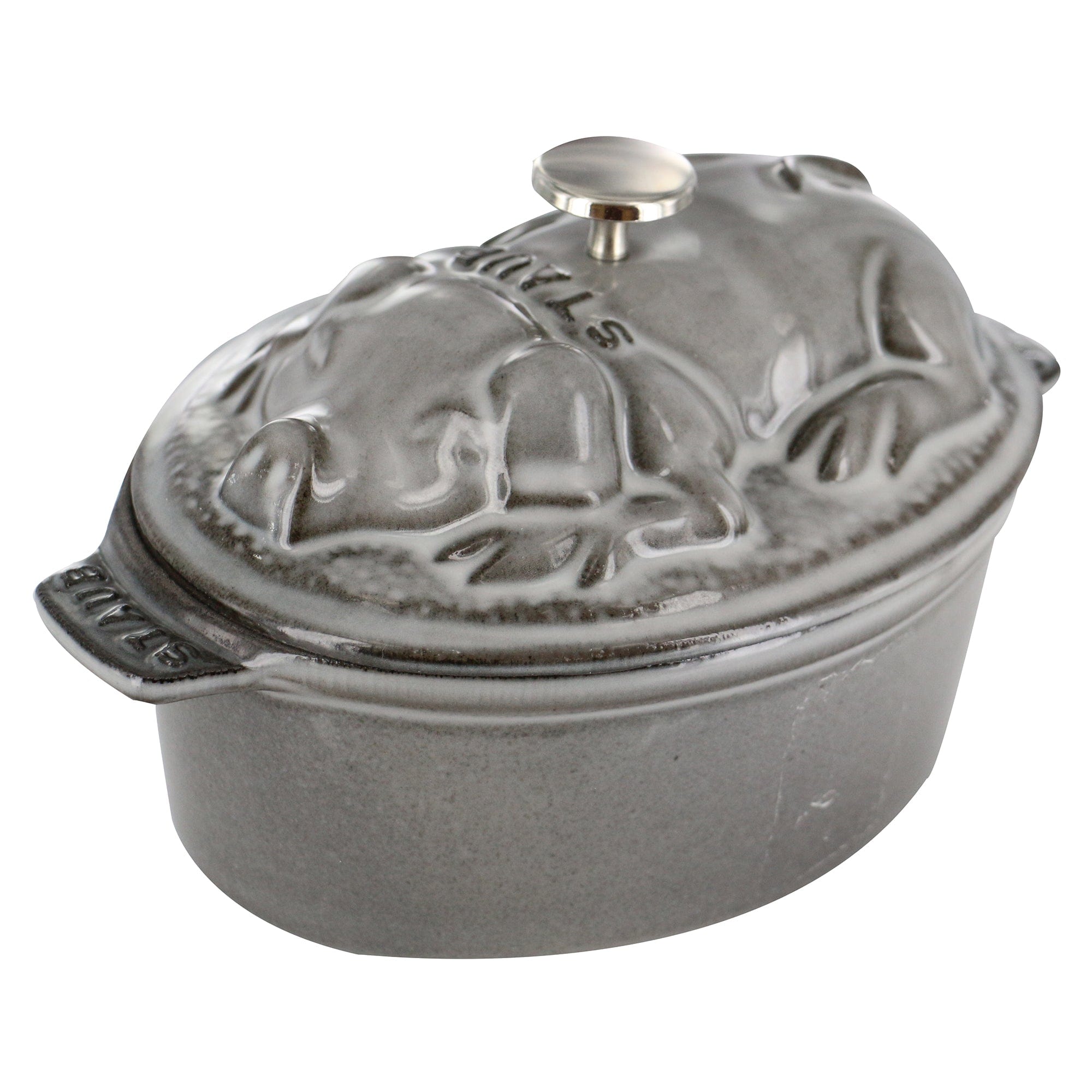 Staub Cast Iron 1-qt Pig Cocotte, Dutch Oven - Graphite Grey