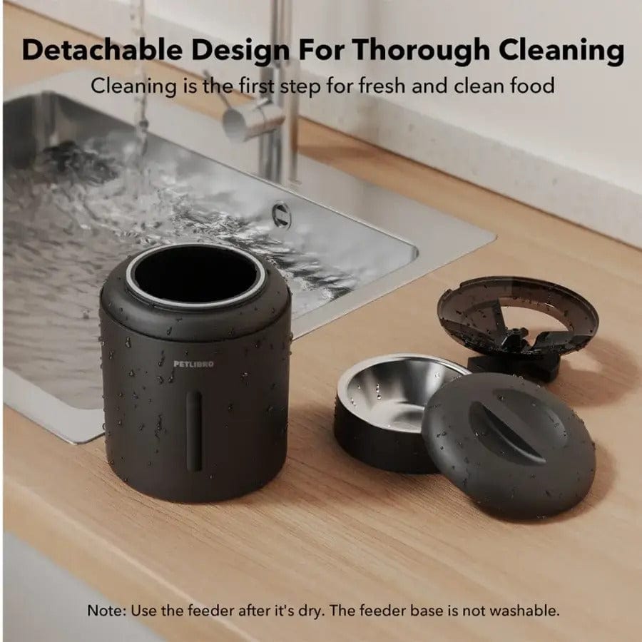 PETLIBRO Granary 5L Automatic Pet Feeder, WiFi Control, Black - Certified Refurbished