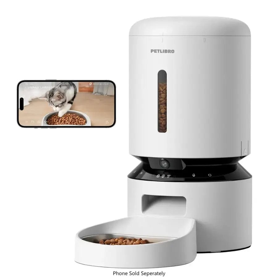 PETLIBRO Granary 5L Automatic Pet Feeder, Camera Monitoring, White - Certified Refurbished