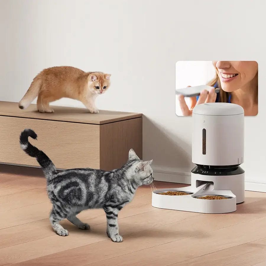 PETLIBRO Granary 5L Automatic Pet Feeder, Camera Monitoring, Double Tray, White - Certified Refurbished