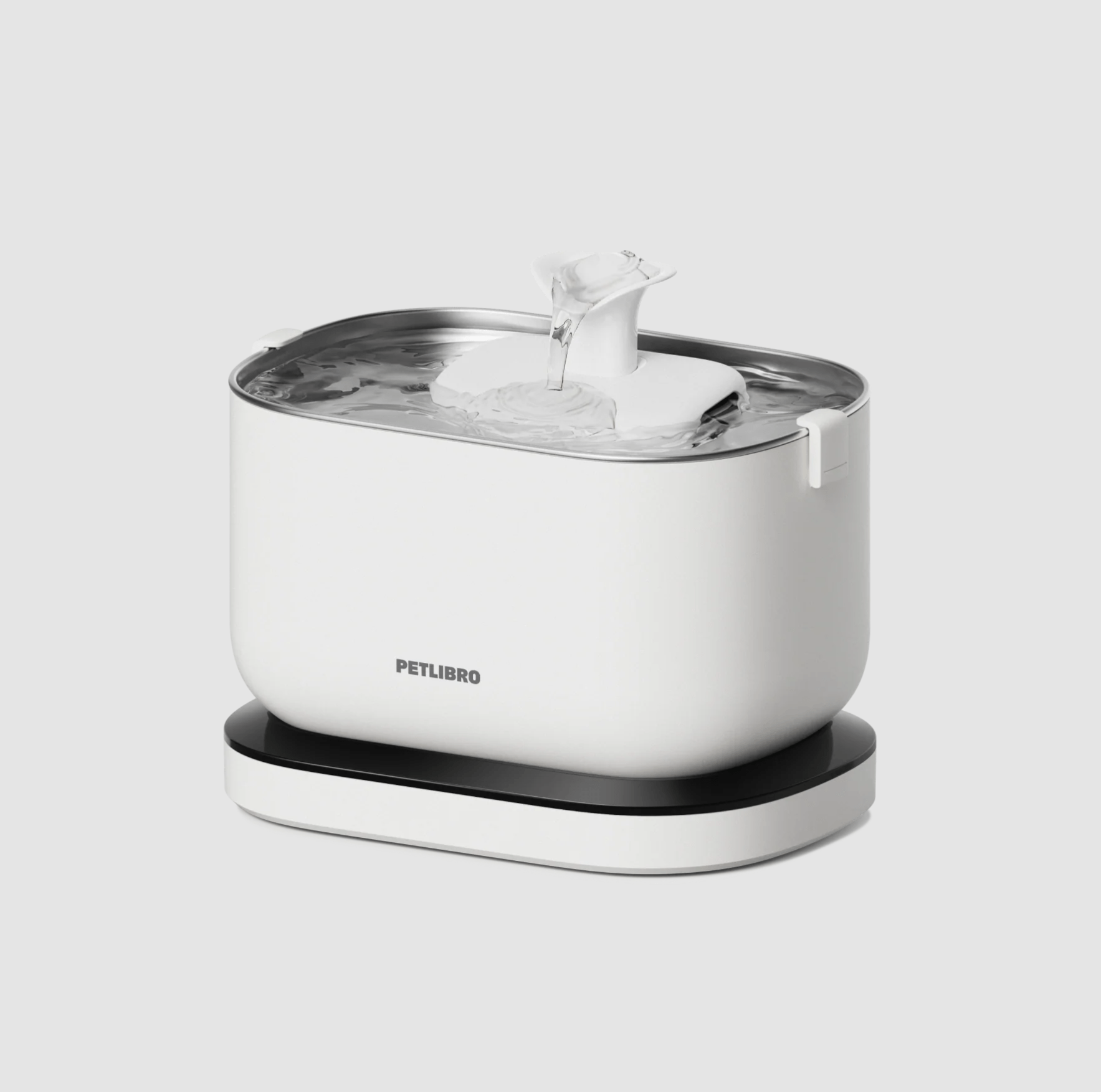 Petlibro Dockstream Cordless Pet Water Fountain, Stainless Steel Tray, Battery Operated, Ultra-Quiet, White - Certified Refurbished
