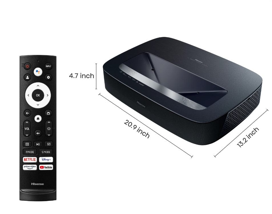 Hisense 2200-Lumen UHD 4K Ultra Short-Throw Laser Cinema 80" to 120" Smart Home Theater Projector