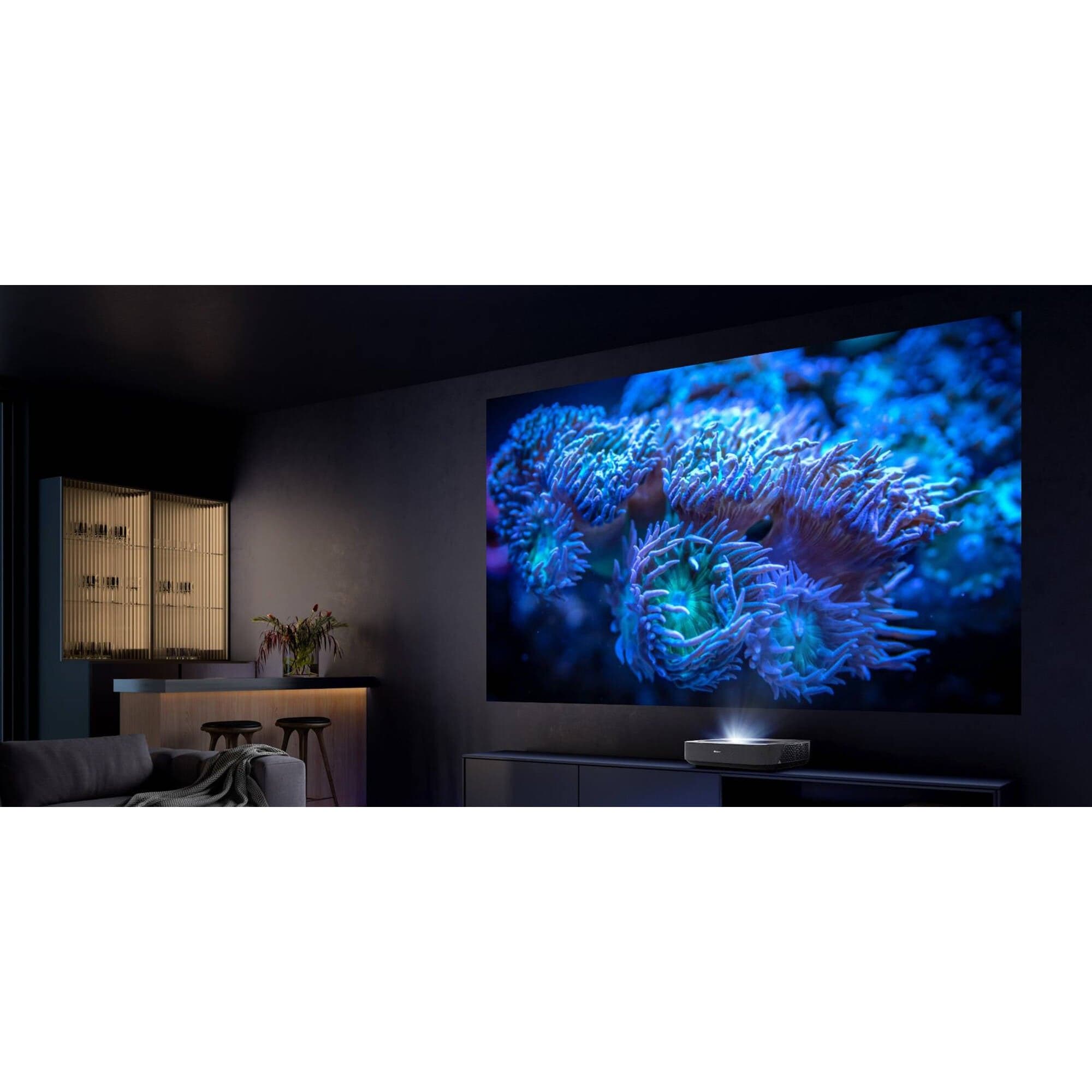 Hisense 2200-Lumen UHD 4K Ultra Short-Throw Laser Cinema 80" to 120" Smart Home Theater Projector