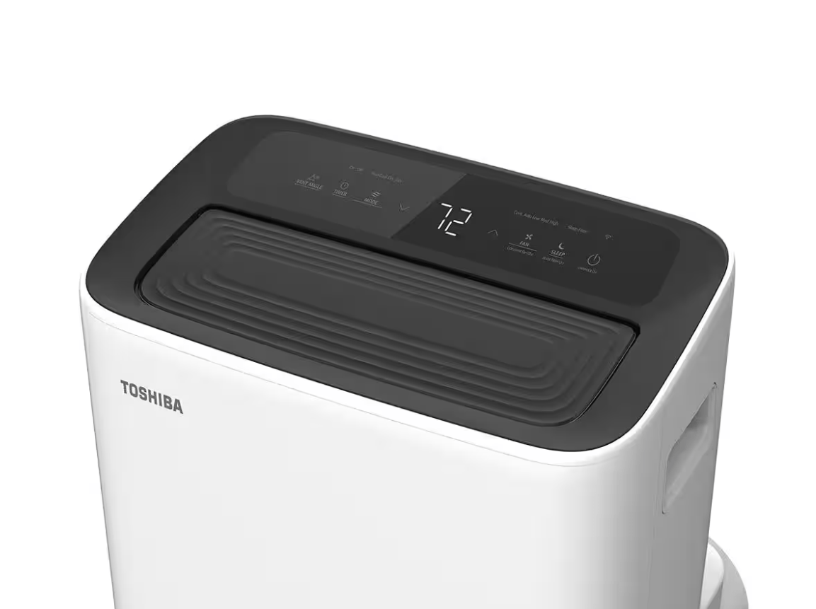 Toshiba 6,000 BTU (10,000 BTU ASHRAE) 115-Volt Smart Wi-Fi Portable Air Conditioner for Up To 250 Sq. Ft. - Certified Refurbished