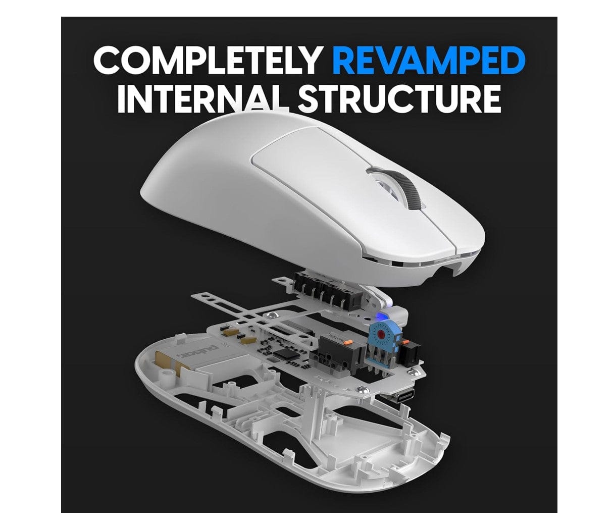 Pulsar X2 v1 Mini Wireless Gaming Mouse, White - Certified Refurbished