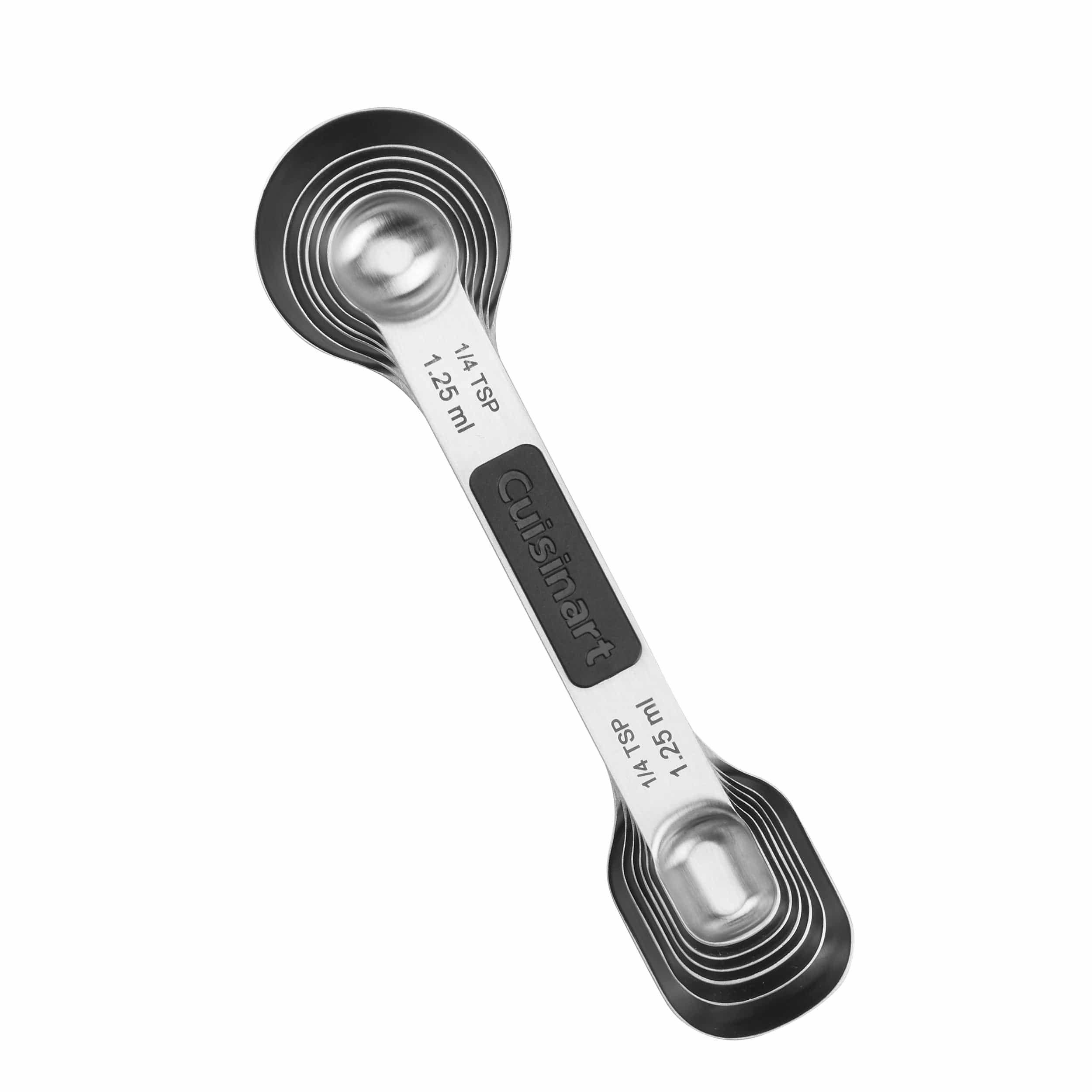 Cuisinart Set of 6 Magnetic Measuring Spoons, Black