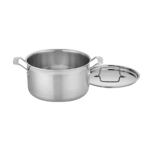 Cuisinart MultiClad Pro Triple Ply Stainless Cookware 6 Quart Stockpot, Silver
