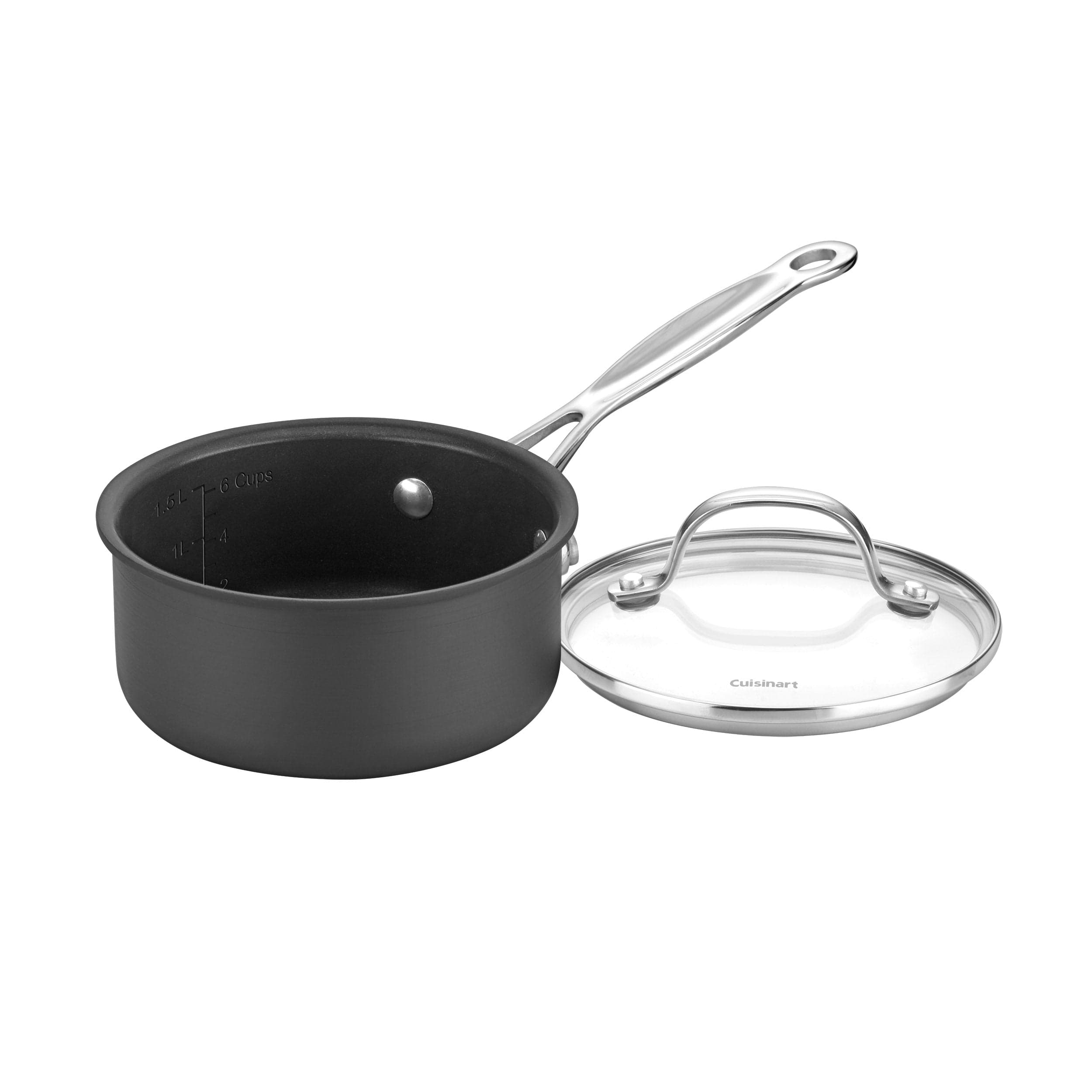 Cuisinart Chef's Classic™ Non-Stick Hard Anodized 2 Quart Saucepan, Black