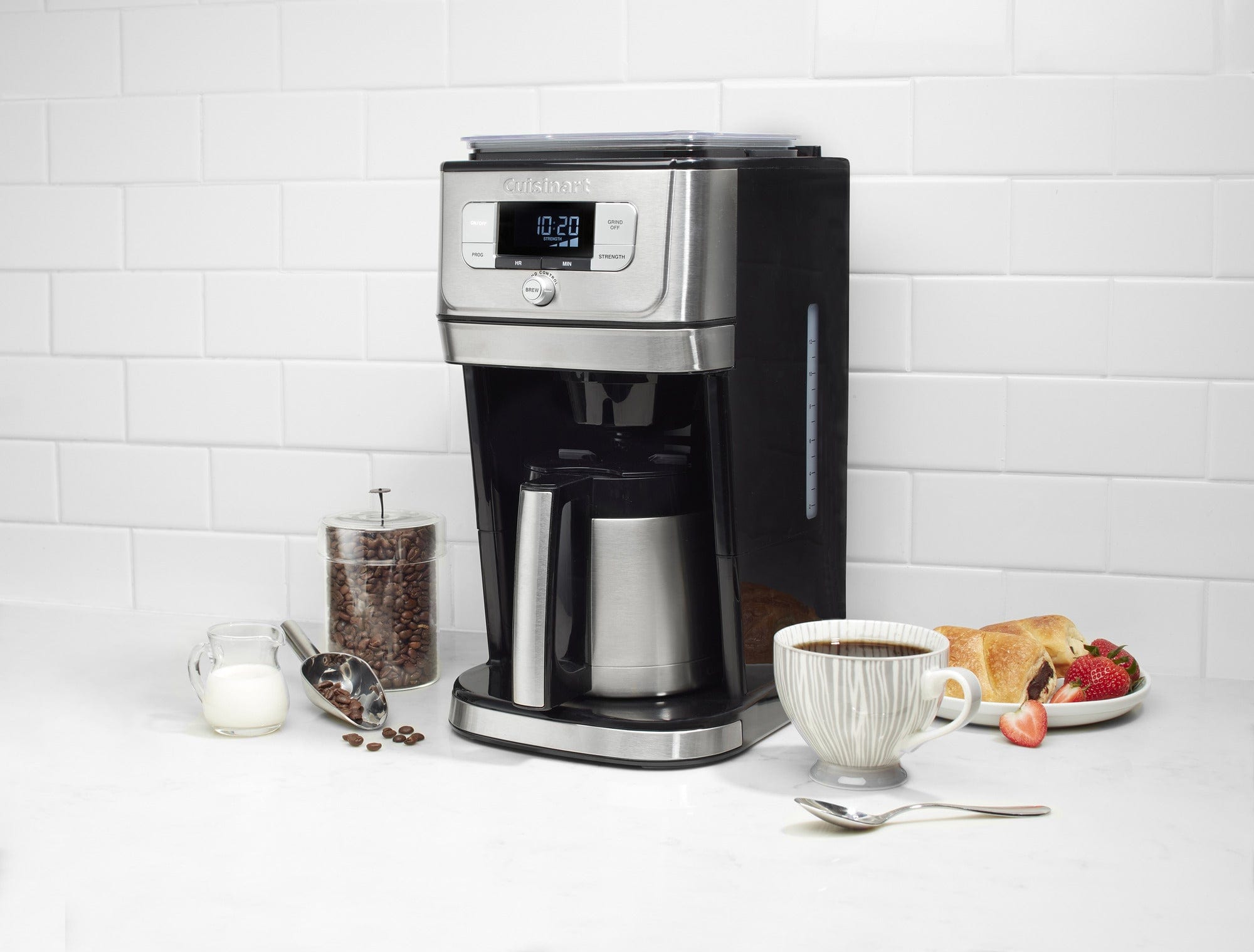 Cuisinart Burr Grind & Brew 10 Cup Coffee Maker, Silver