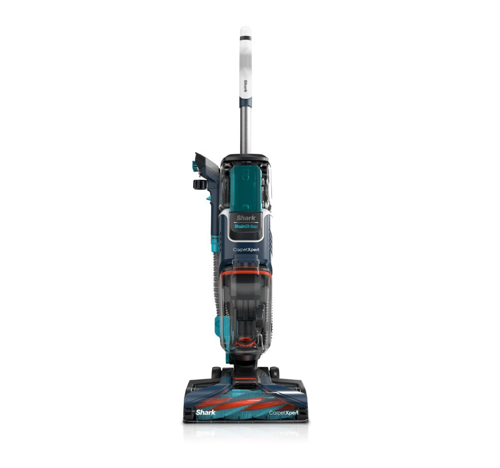 Shark R-EX201 CarpetXpert Upright Vacuum for Carpet, Rugs & Upholstery with StainStriker, Cyan - Certified Refurbished
