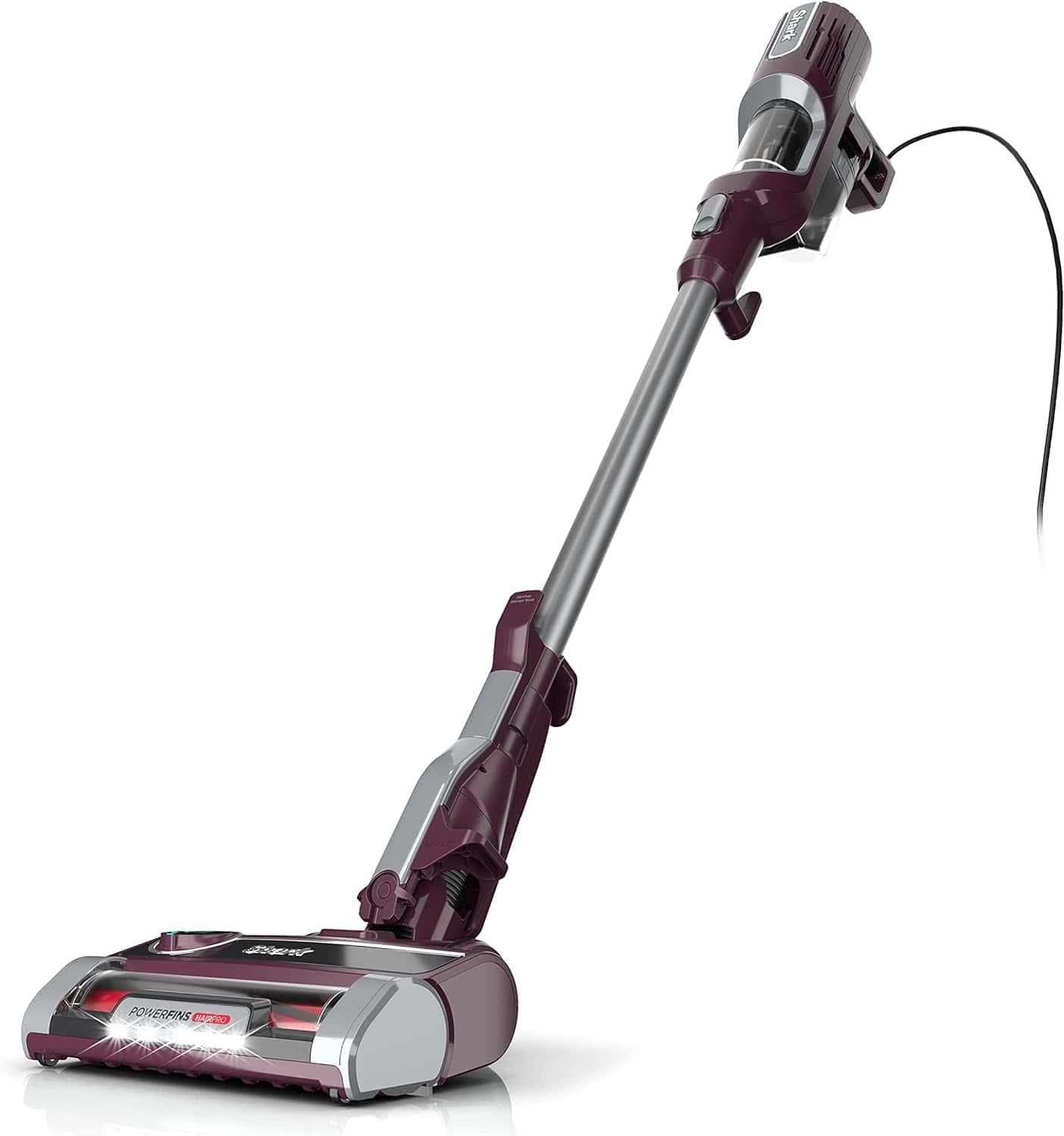 Shark Ultralight PetPro Corded Stick Vacuum with PowerFins HairPro Odor Neutralizer, Crevice & Upholstery Tool, Wine Purple - Certified Refurbished