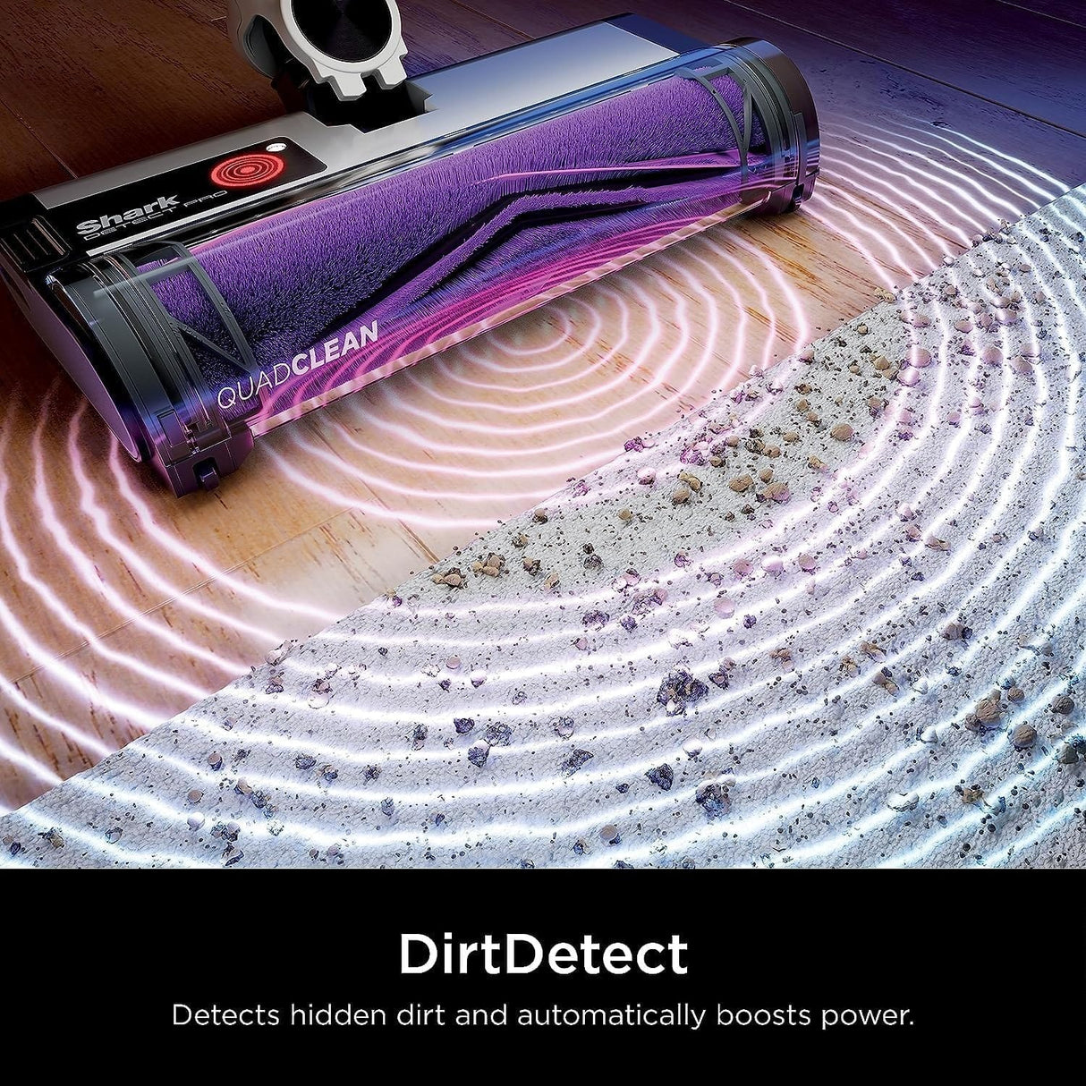 Shark Detect Pro Cordless Stick QuadClean Multi-Surface Brushroll, Lightweight Vacuum, Dark Grey/Tea Green - Certified Refurbished