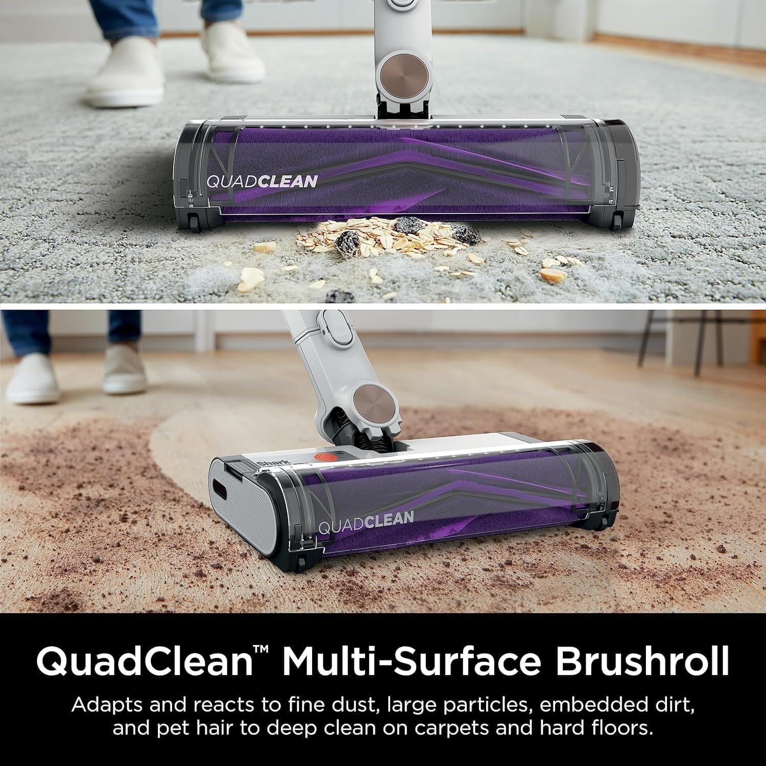 Shark Detect Pro Cordless HEPA QuadClean Multi-Surface Stick Vacuum, Grey/Silver - Certified Refurbished