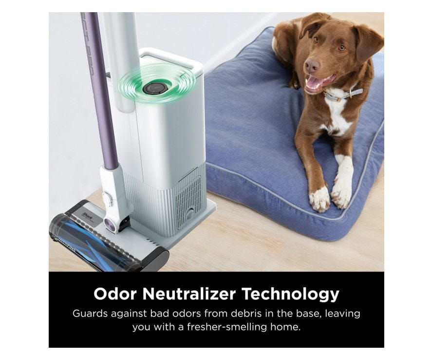 Shark Cordless Vacuum Detect Pro Auto-Empty System with PowerFins Brushroll, Stick/Handheld (2-in-1), White/Ash Purple - Open Box