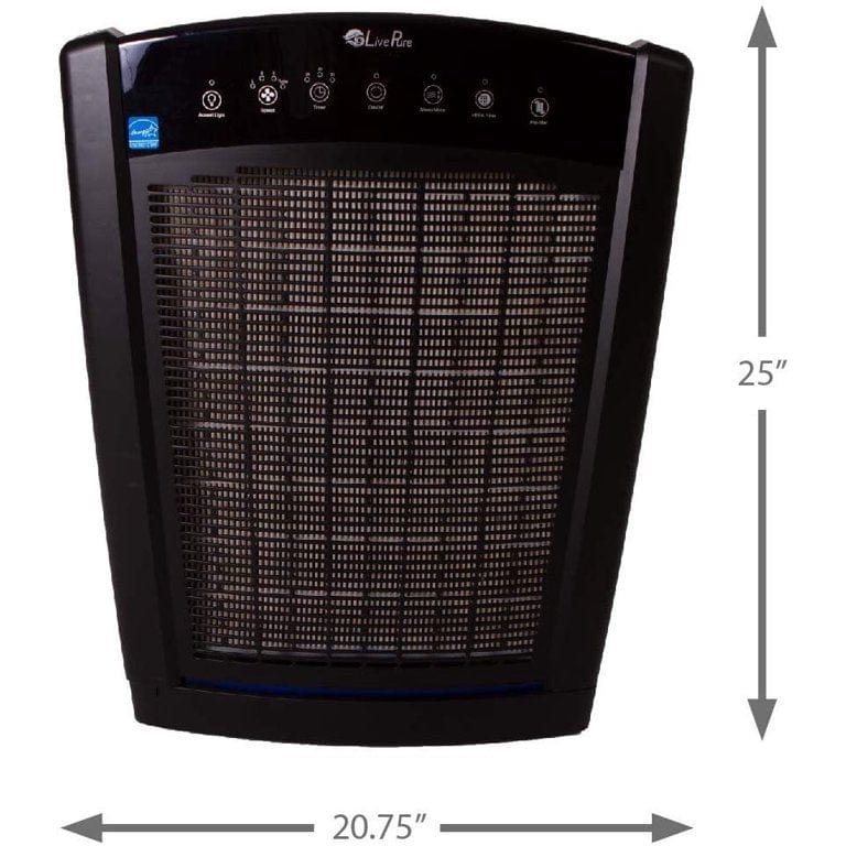 LivePure Bali Multi-Room True HEPA Console Air Purifier, Slate Black - Refurbished