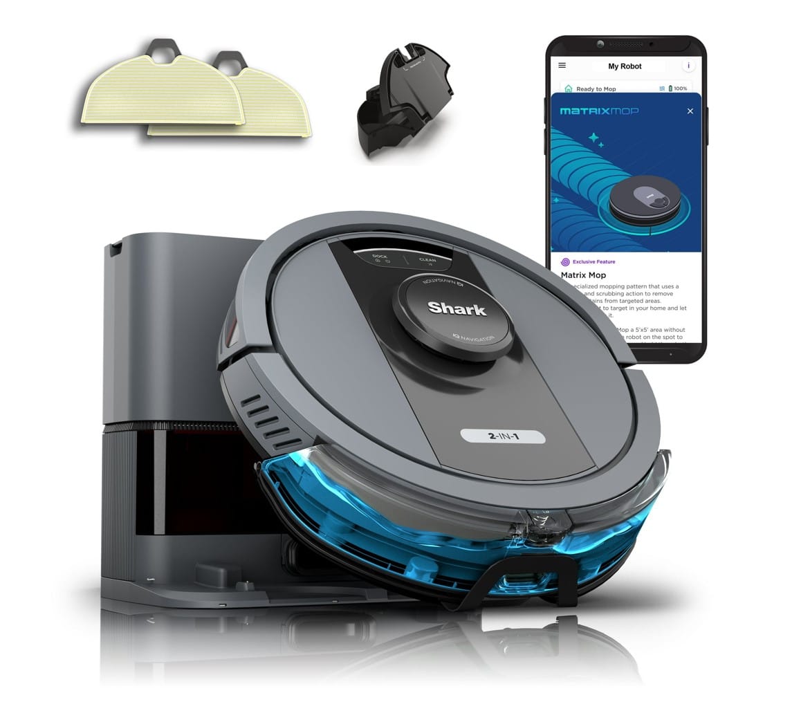 Shark Matrix Self-Empty Robot Vacuum & Mop with No Spots Missed, Bagless 30-Day Capacity, Black - Open Box
