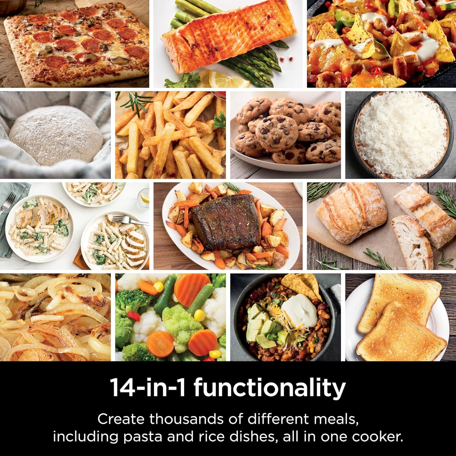 Ninja 14-in-1 Multicooker, Toaster Oven & Air Fryer, 15-Min Meals, 3 Accessories, Grey - Certified Refurbished