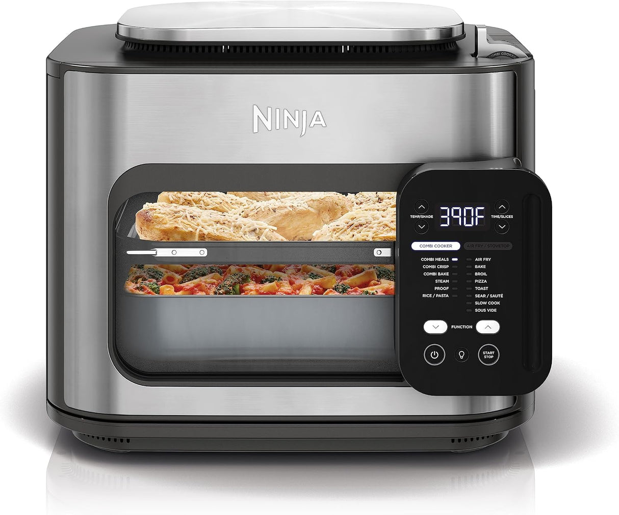 Ninja 14-in-1 Multicooker, Toaster Oven & Air Fryer, 15-Min Meals, 3 Accessories, Grey - Open Box
