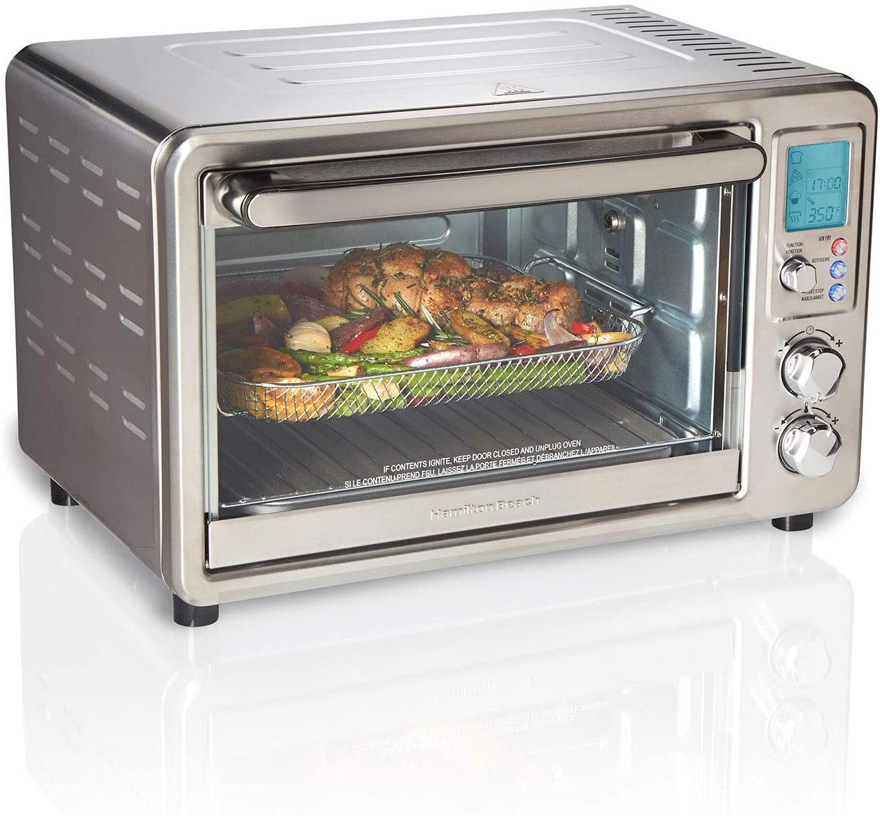Hamilton Beach Sure-Crisp Digital Air Fryer Toaster Oven with Rotisserie - Certified Refurbished