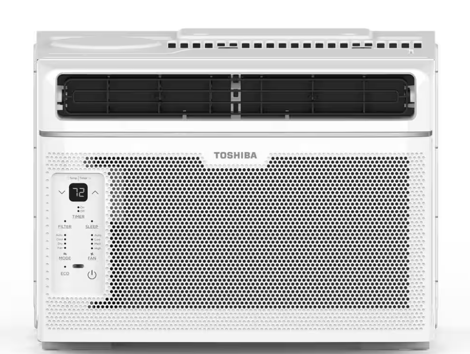 Toshiba 6000 BTU 115V Window Air Conditioner Cools 250 sq. ft. with Remote, White - Certified Refuribhsed
