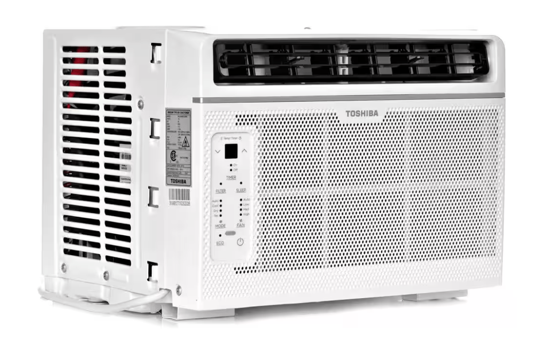 Toshiba 6000 BTU 115V Window Air Conditioner Cools 250 sq. ft. with Remote, White - Certified Refuribhsed