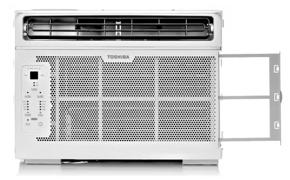 Toshiba 6000 BTU 115V Window Air Conditioner Cools 250 sq. ft. with Remote, White - Certified Refuribhsed