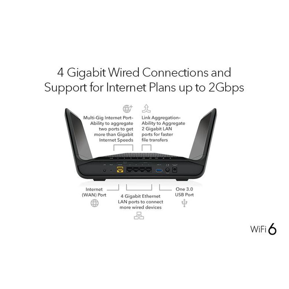 Netgear RAX70 Nighthawk AX6600 Tri-Band WIFI 6 Router - Certified Refurbished
