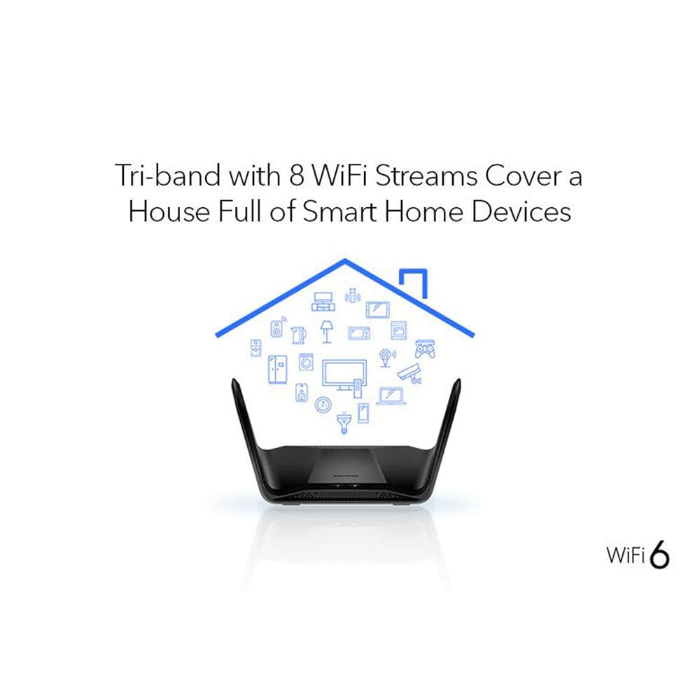 Netgear RAX70 Nighthawk AX6600 Tri-Band WIFI 6 Router - Certified Refurbished