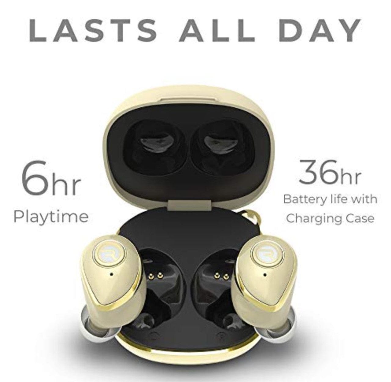 Raycon The Performer Ear Drums E55 Earbuds Gold - Seller Refurbished