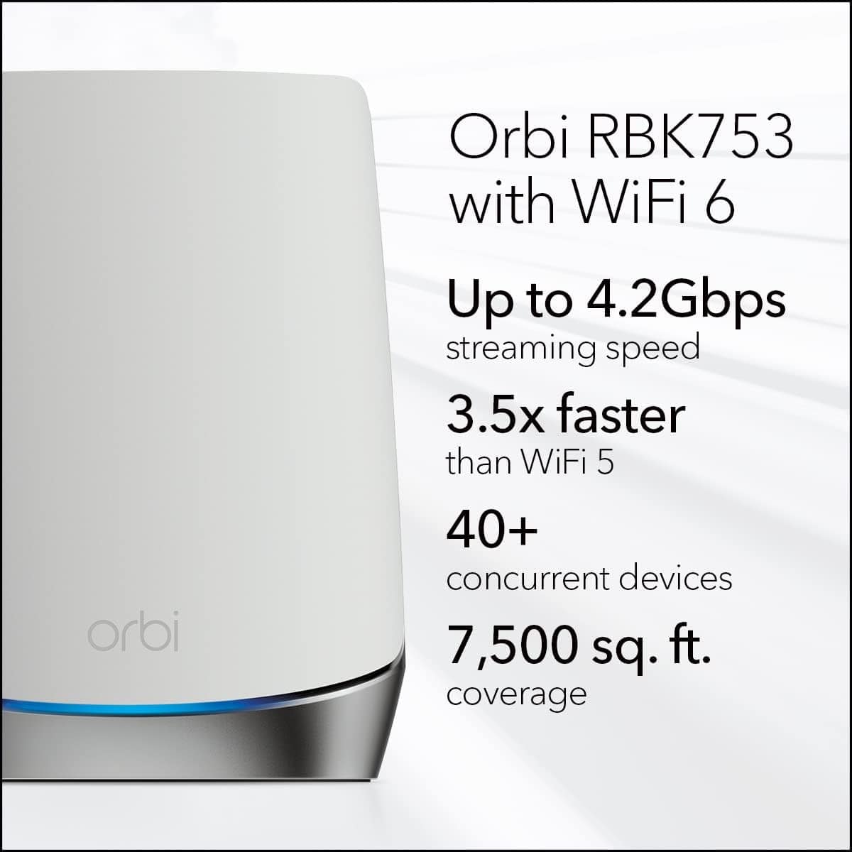 Netgear AX4200 Orbi WiFi 2 Satellites + 1 Router - Certified Refurbished