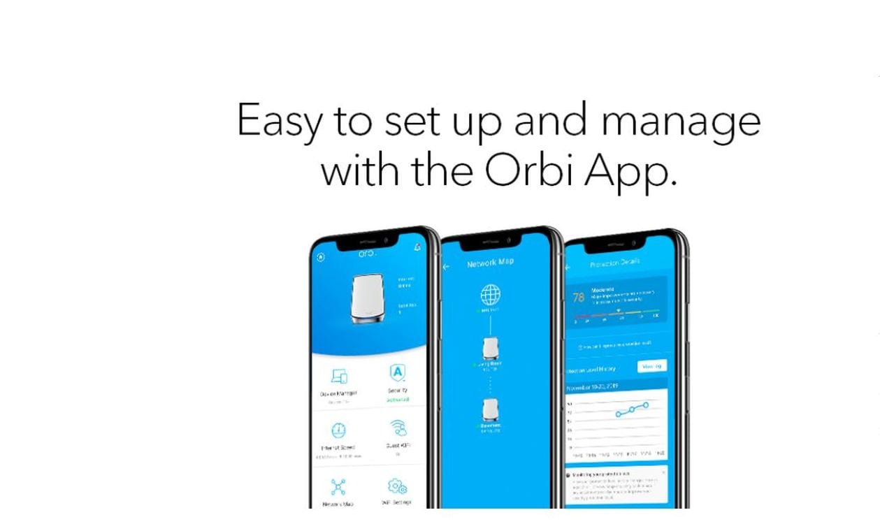 Netgear RBK852 Orbi AX6000 Wireless Router & Satellite WiFi System - Certified Refurbished
