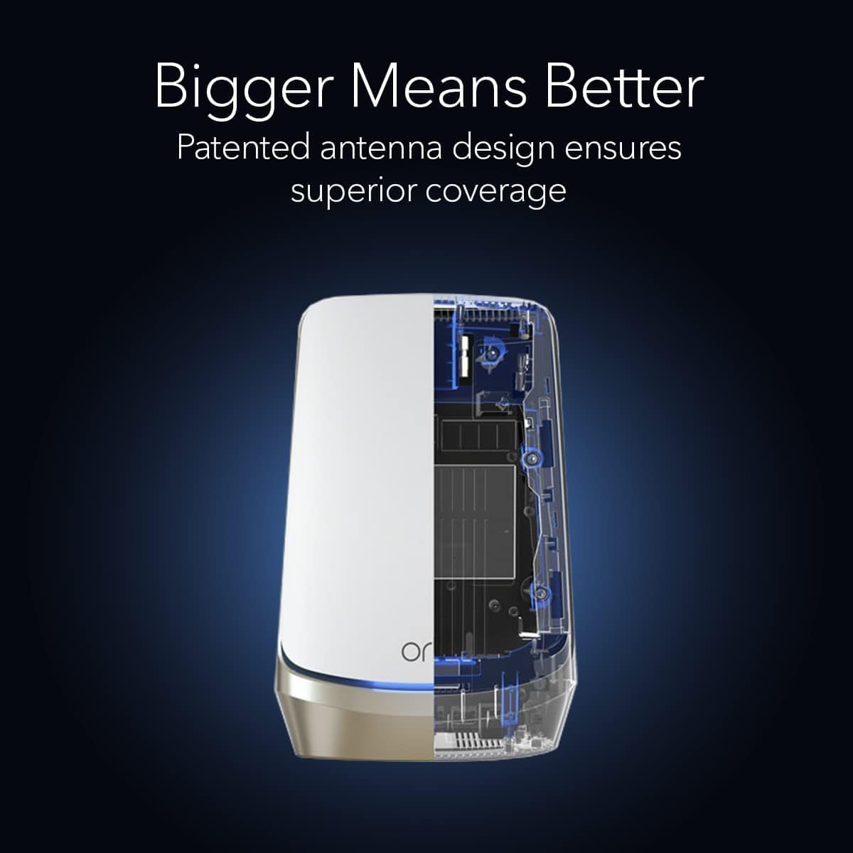 Netgear RBKE963 Orbi 960 Series AXE11000 Quad-Band Mesh Wi-Fi 6E System 3-pack White - Certified Refurbished